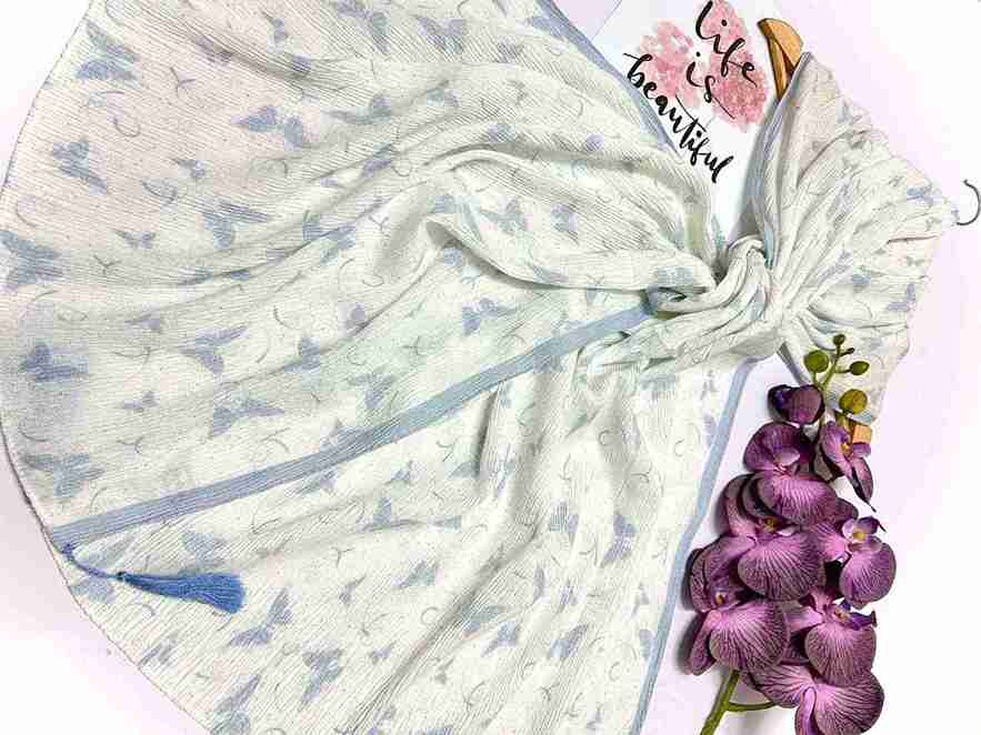 تصویر 2 از خرید شال برشکا ابی + قیمت صادراتی